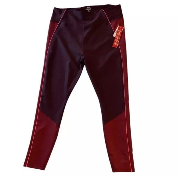 NWT Good American High Waist Ankle Leggings Maroon Size 6 - Picture 1 of 8